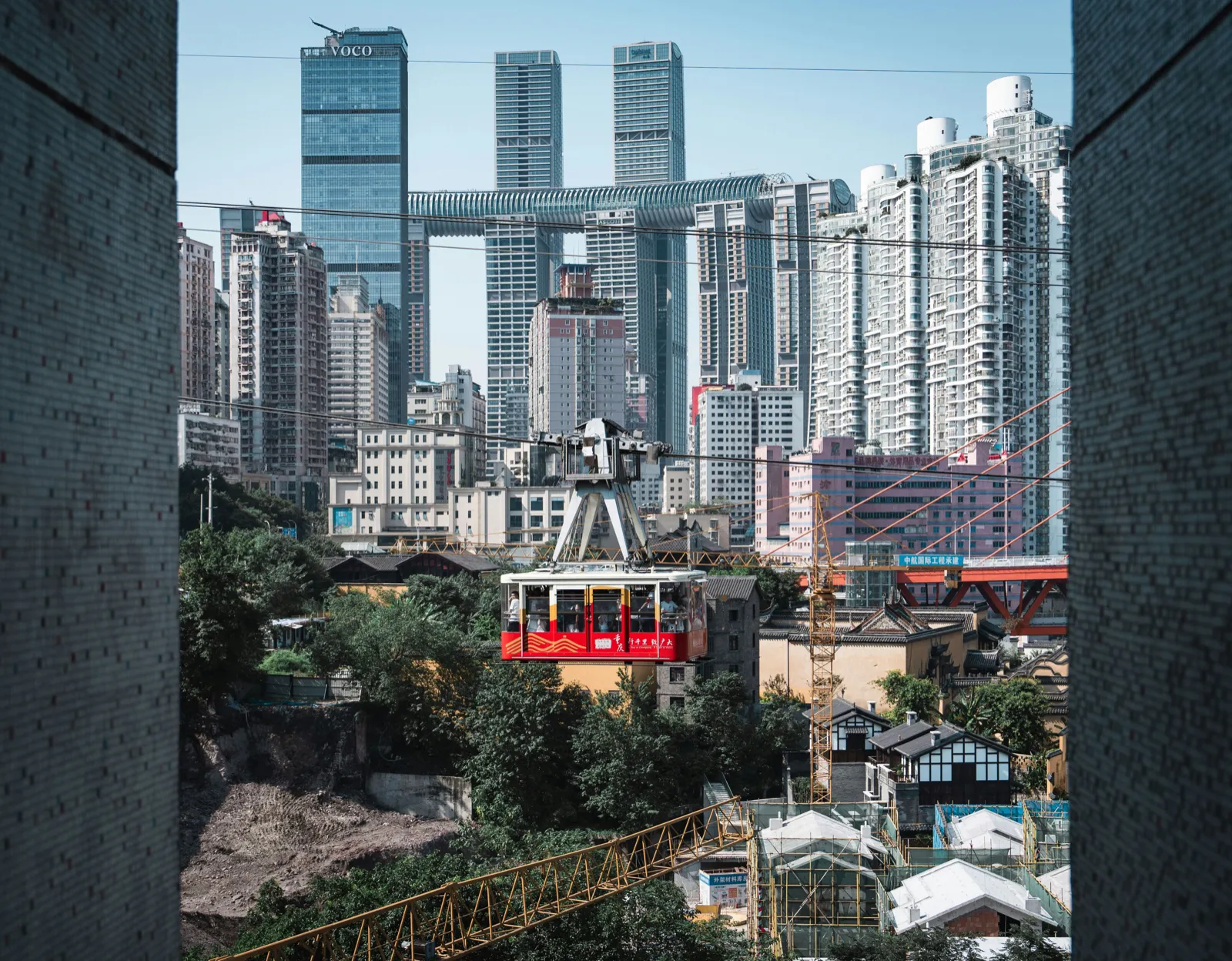 The restored lanes and teahouses of Ciqikou old town in Chongqing