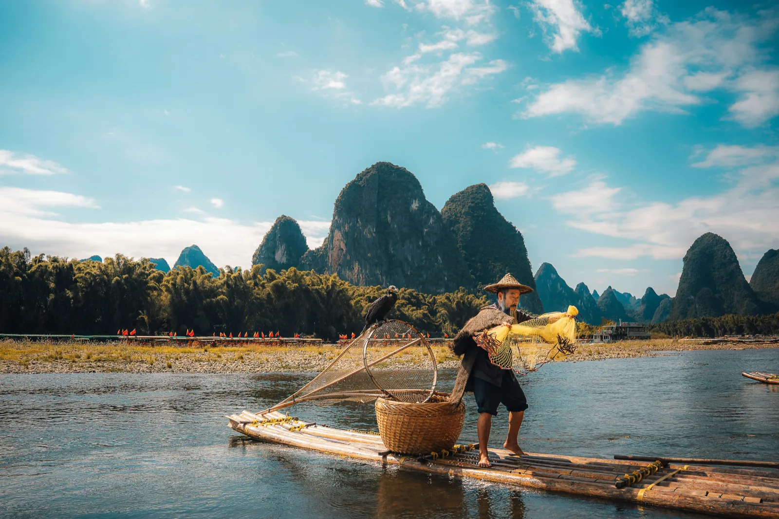 The Yulong River and karst scenery near Yangshuo