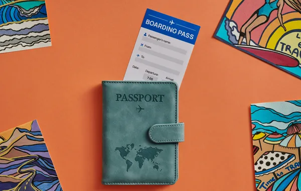 Passport and boarding pass ready for travel to China